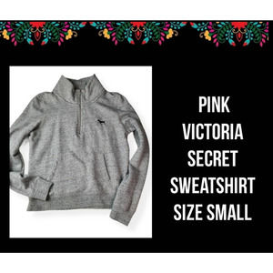 PINK VICTORIA SECRET| GRAY SWEATSHIRT | SIZE SMALL